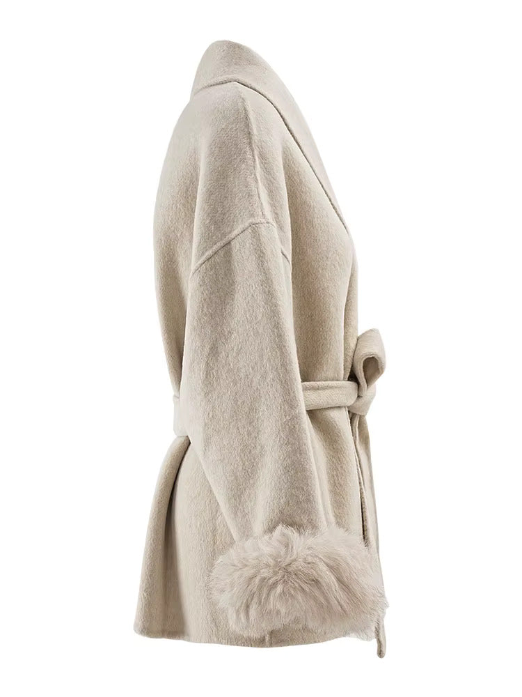 Selene Fur Wrap Coat